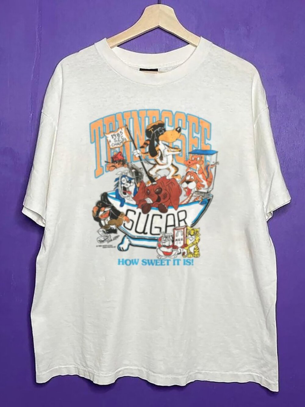 Vintage NCAA Tennessee Volunteers Shirt, SEC Champions 1985, Tennessee Shirt